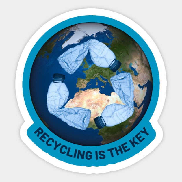 Recycling Is The Key Sticker by Creativity Haven